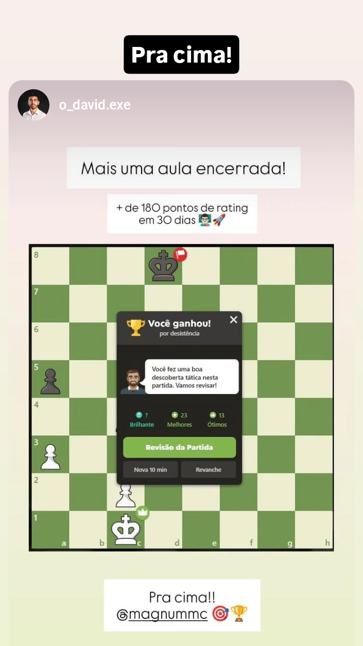 Feedback aluno chess.com