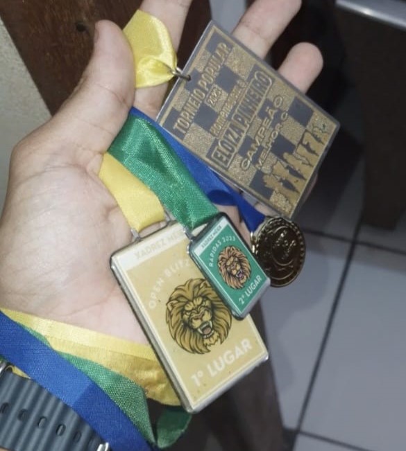 Professor Magnum medalhas xadrez